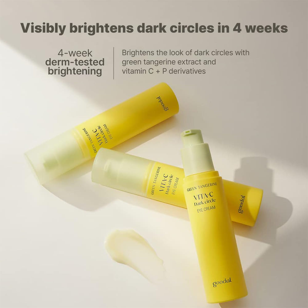 Goodal Green Tangerine Eye Cream boosts elasticity around the eyes with peptides.