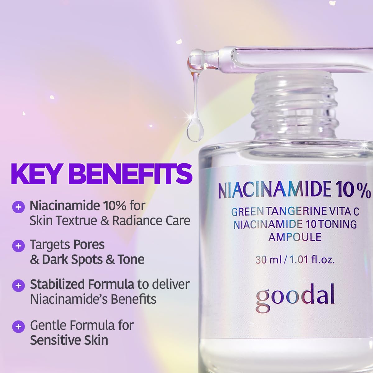 GOODAL soothing panthenol centella asiatica and allantoin hydrate sensitive skin.