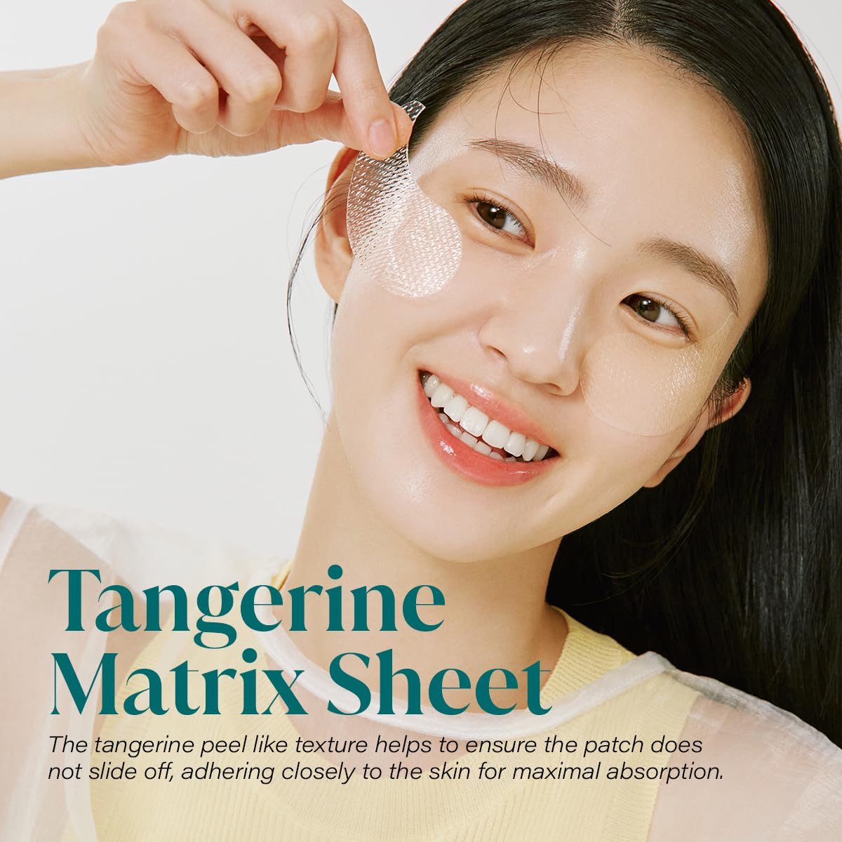GOODAL Vitamin C serum bottle near eye patches illustrates brightening-focused ingredients.