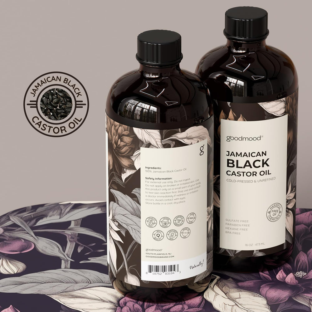 GOODMOOD castor oil used as a carrier oil to blend essential oils.