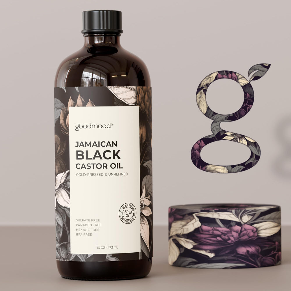 GOODMOOD Jamaican Black Castor Oil applied to skin for deep nourishment.