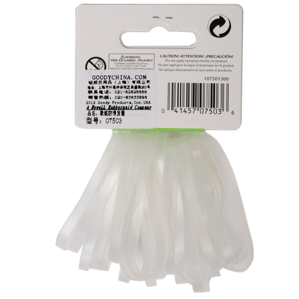 GOODY 30-count secure-fit elastics close-up for reliable ponytail styling.