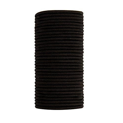 Goody 4mm black elastics worn during everyday activities