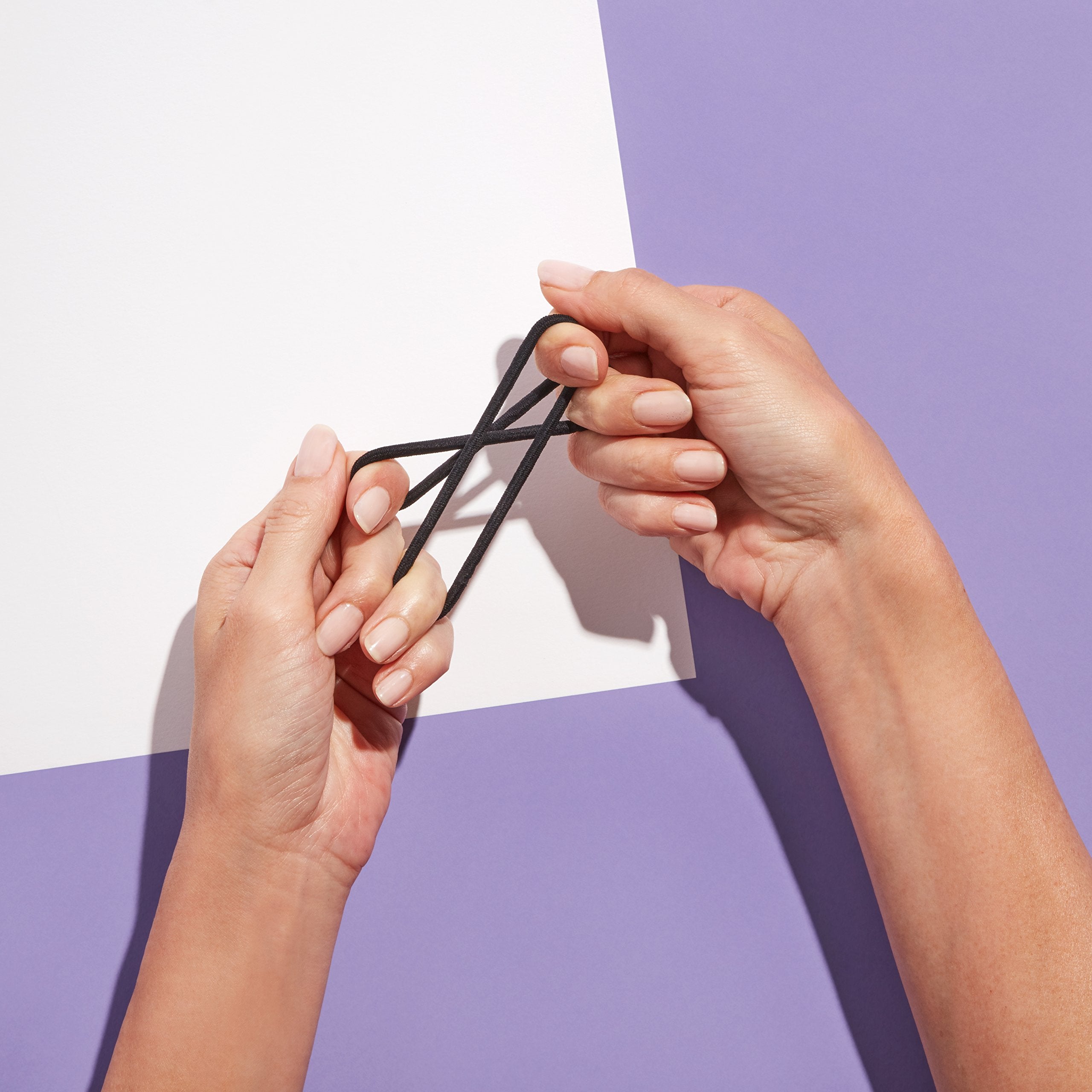 Goody black elastics stretch for smooth ponytails without snag