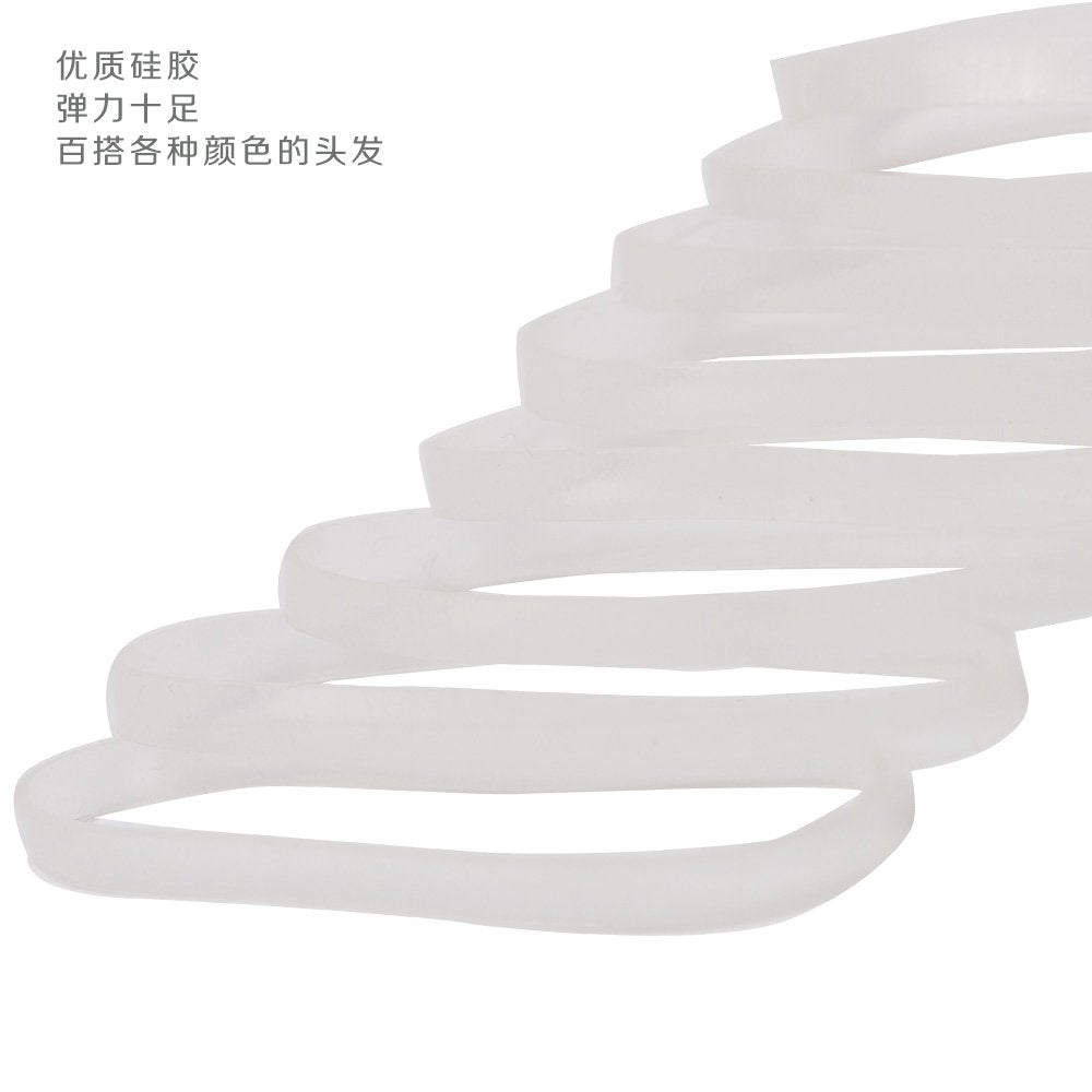 GOODY clear elastic closeup showcasing transparent hold for versatile styling.