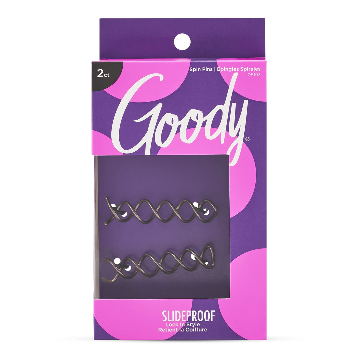 Goody Mini Spin Pins top knot styling with secure, natural-looking hold