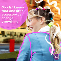 Goody hair tie worn on wrist for quick-access convenience