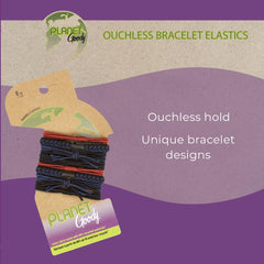 GOODY Planet Ouchless Satin Skinny Scrunchies in navy offer all-day comfort.