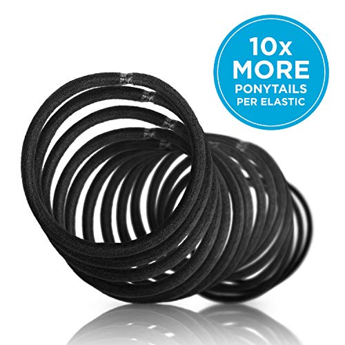 Goody ponytail styling shown with black elastics for secure, comfortable daytime looks