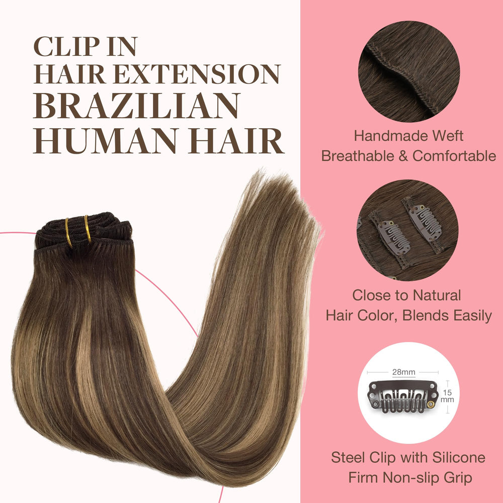 GOO GOO balayage chocolate brown to caramel blonde creates natural highlights.