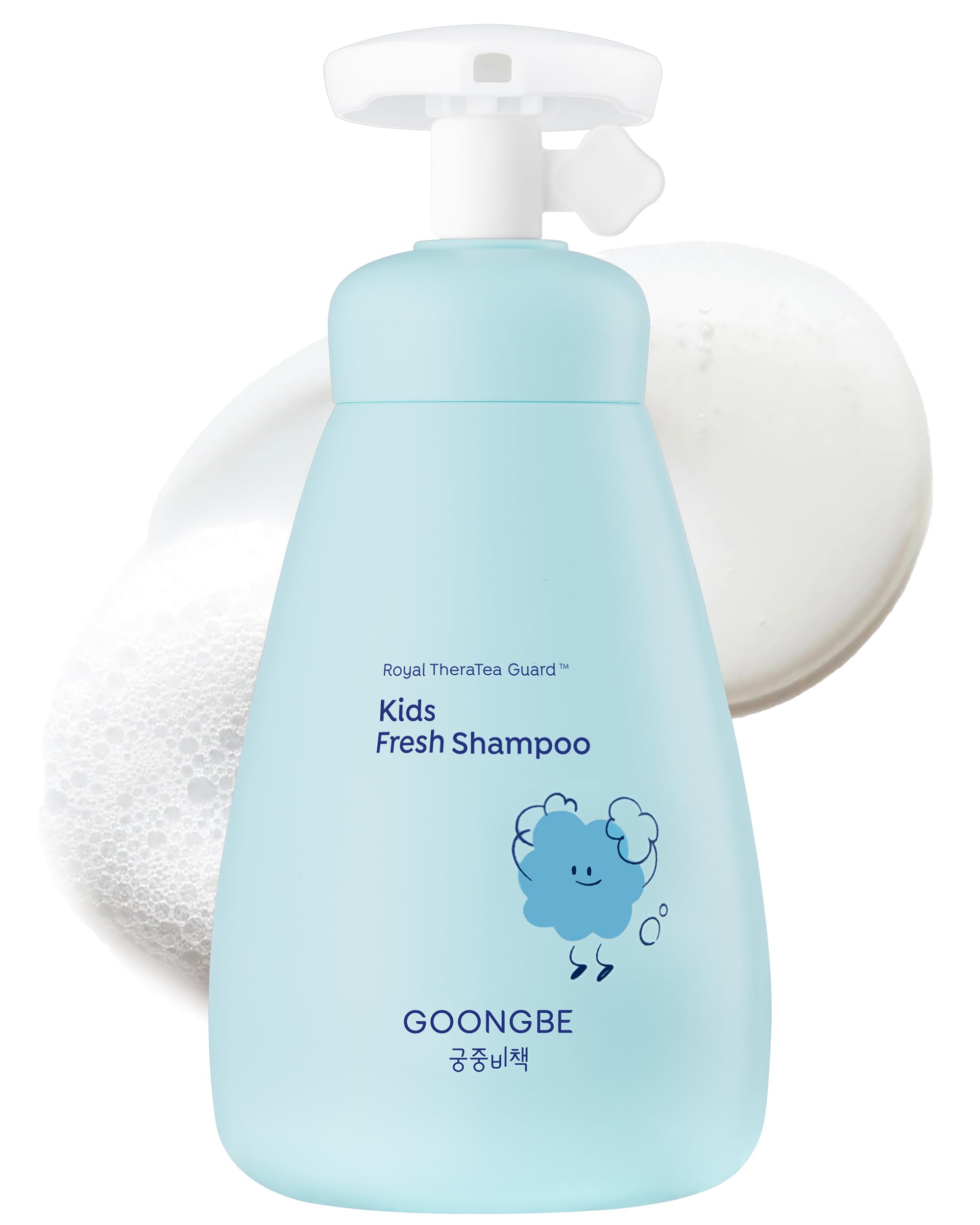 GOONGBE Kids' Fresh Shampoo bottle front highlights gentle cleansing for sensitive scalps