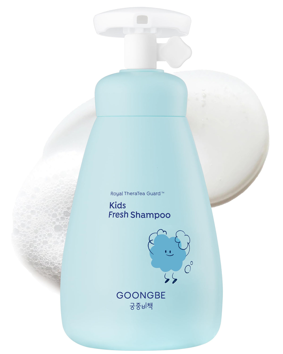 GOONGBE Kids' Fresh Shampoo bottle front highlights gentle cleansing for sensitive scalps