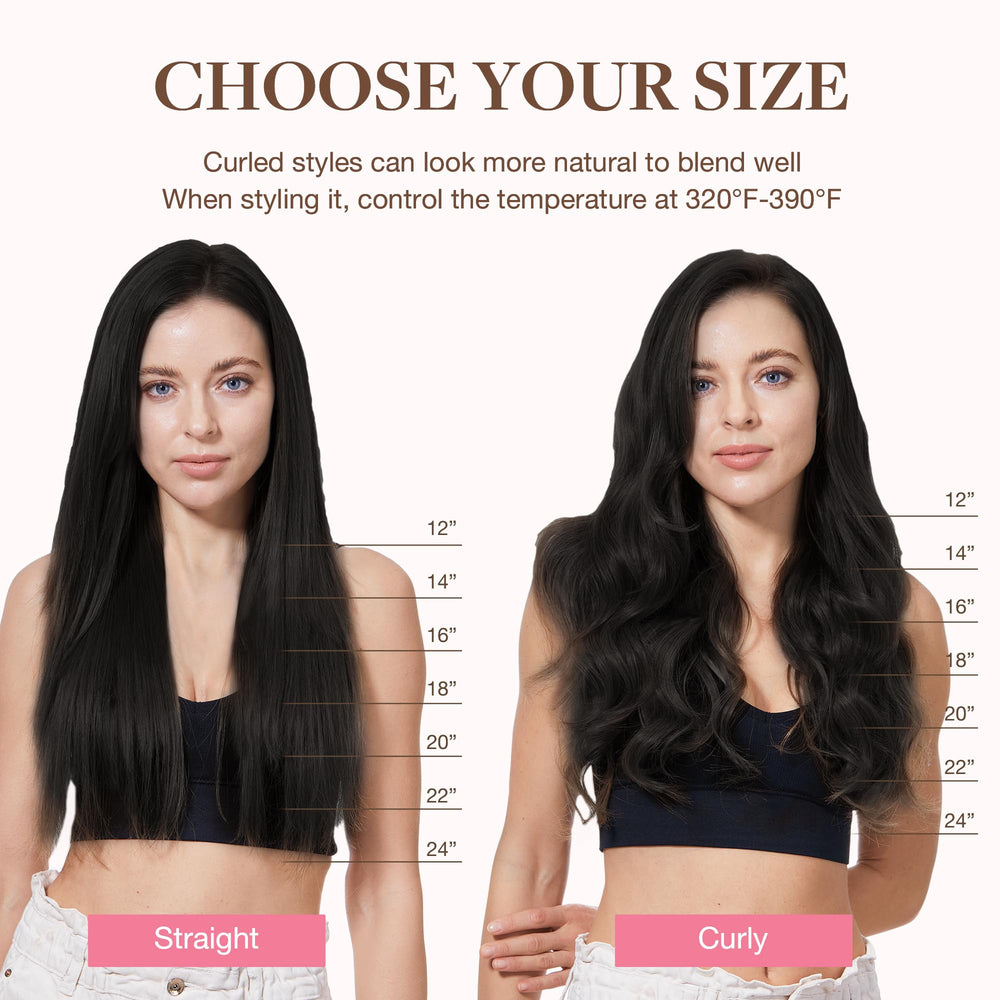 GOO GOO straight texture 24-inch hair for heat styling versatility