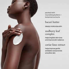 goop Beauty Body Butter botanical extracts closeup includes caviar lime and jojoba