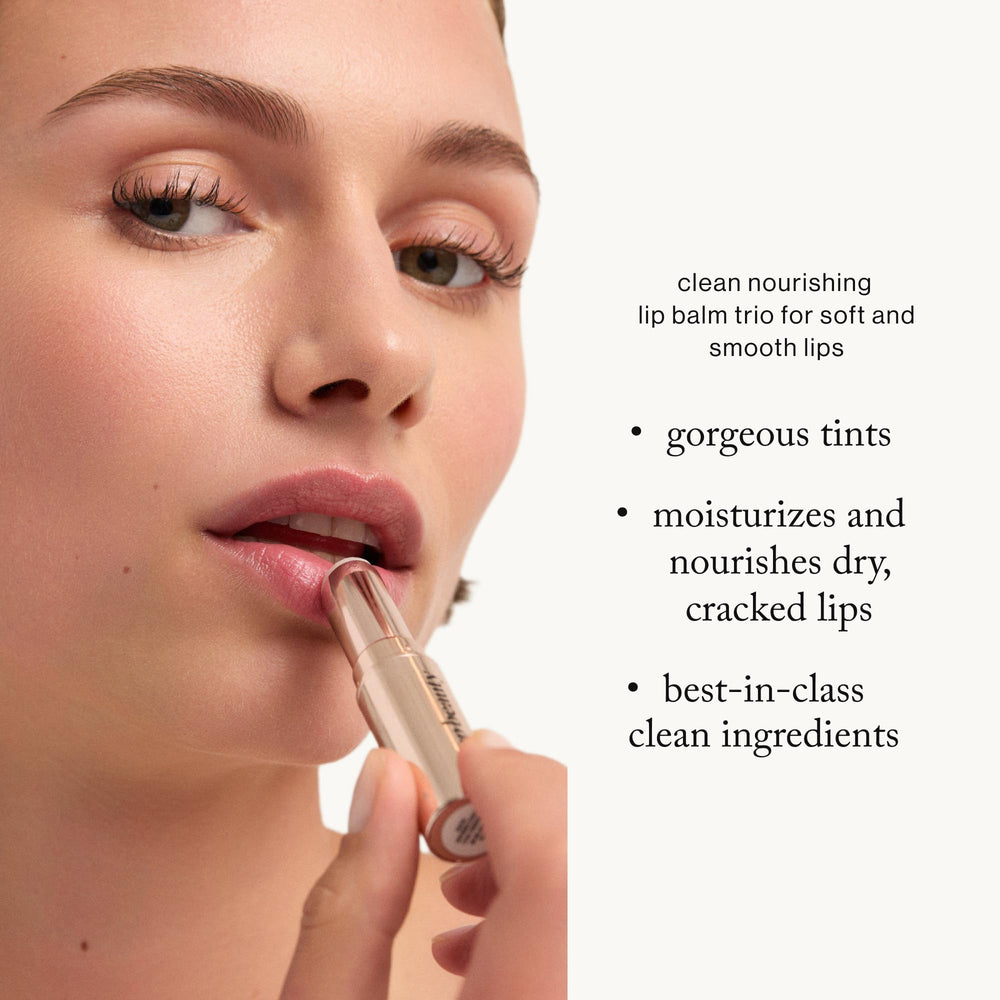 goop Beauty Clean Lip Balm texture swatch highlights rich oils for soft, nourished lips.