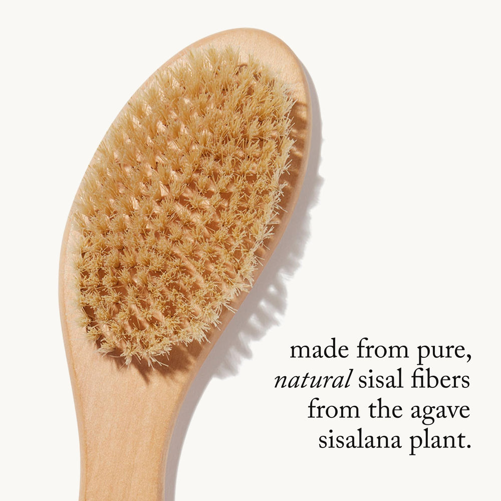 Goop Beauty Dry Brush shows removal of dull skin for smoother texture