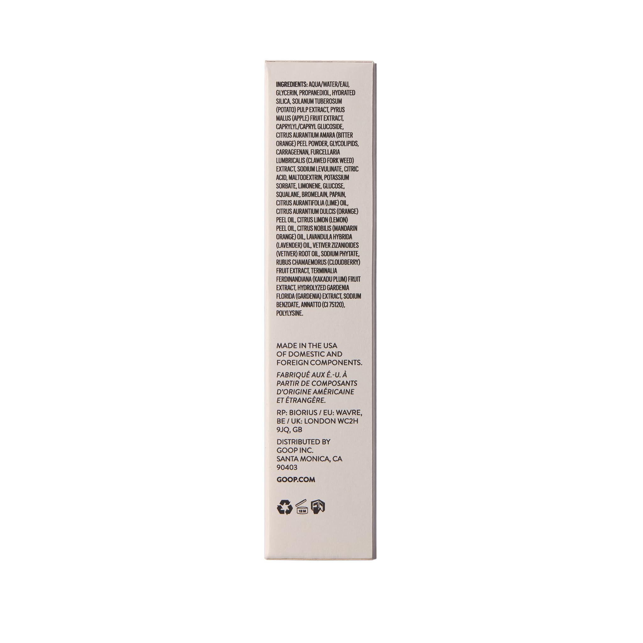 goop Beauty Exfoliating Jelly Cleanser packaging design communicates clean, paraben-free skincare.