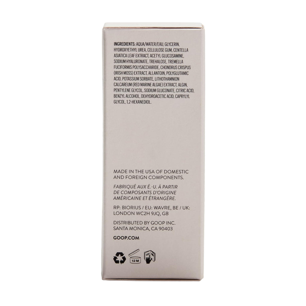 goop Beauty Exosome Hydration Therapy Serum bottle on vanity signaling premium skincare ritual
