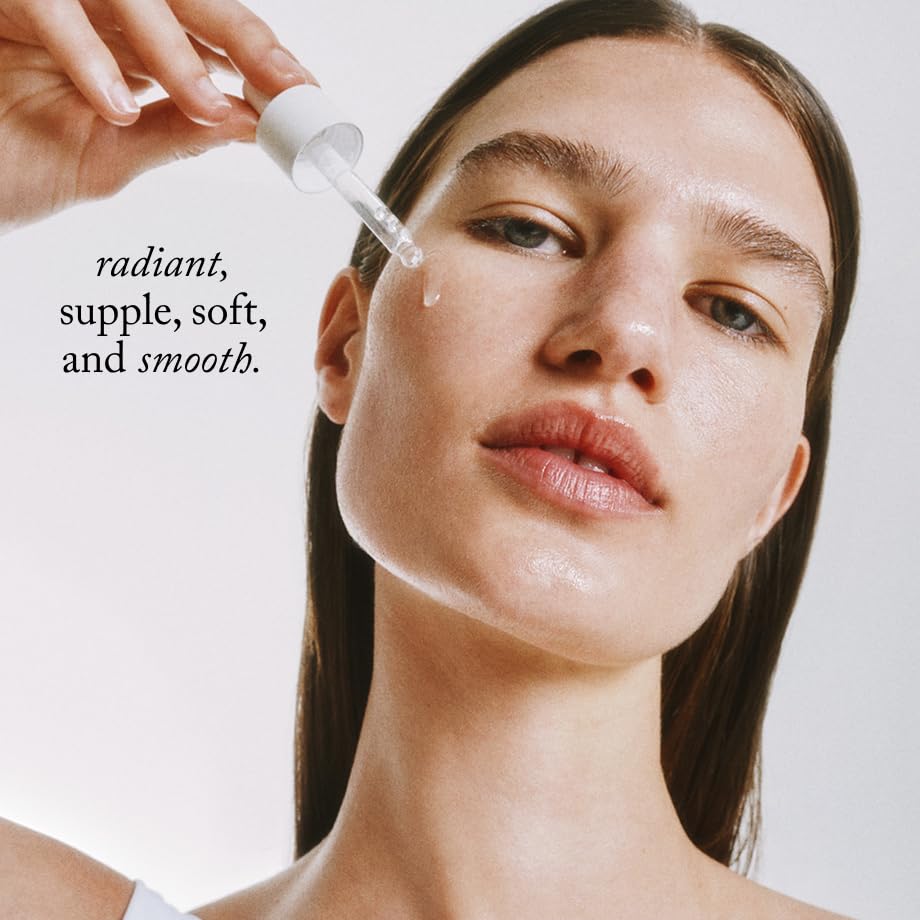 goop Beauty Exosome Hydration Therapy Serum application on face at morning routine emphasizes barrier-support benefits