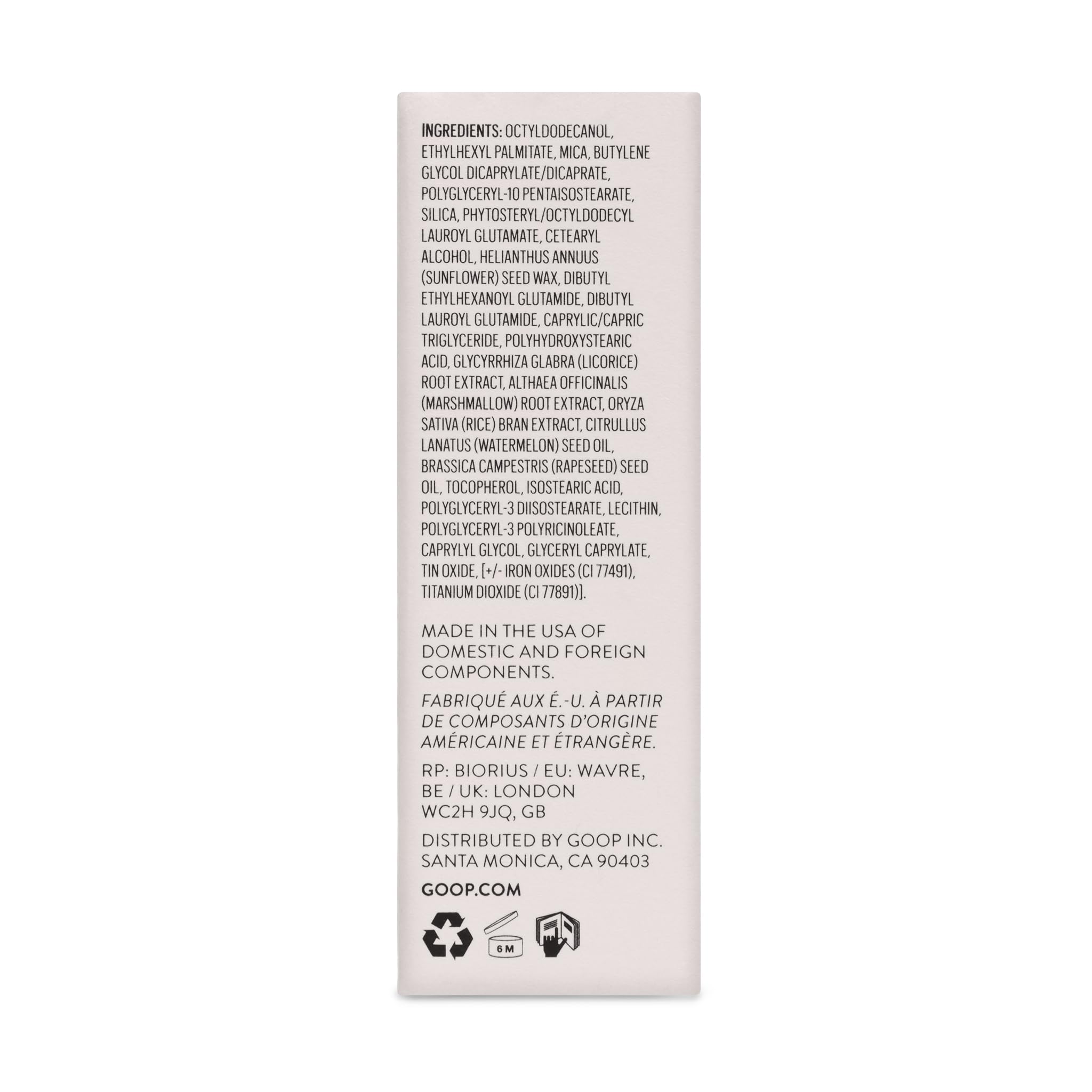 goop Glow Skin Highlighter Stick with Kalahari melon oil nourishes while adding glow.