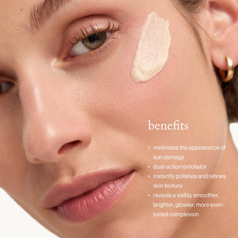 goop Beauty Microderm Exfoliator mineral blend on skin for smoother texture