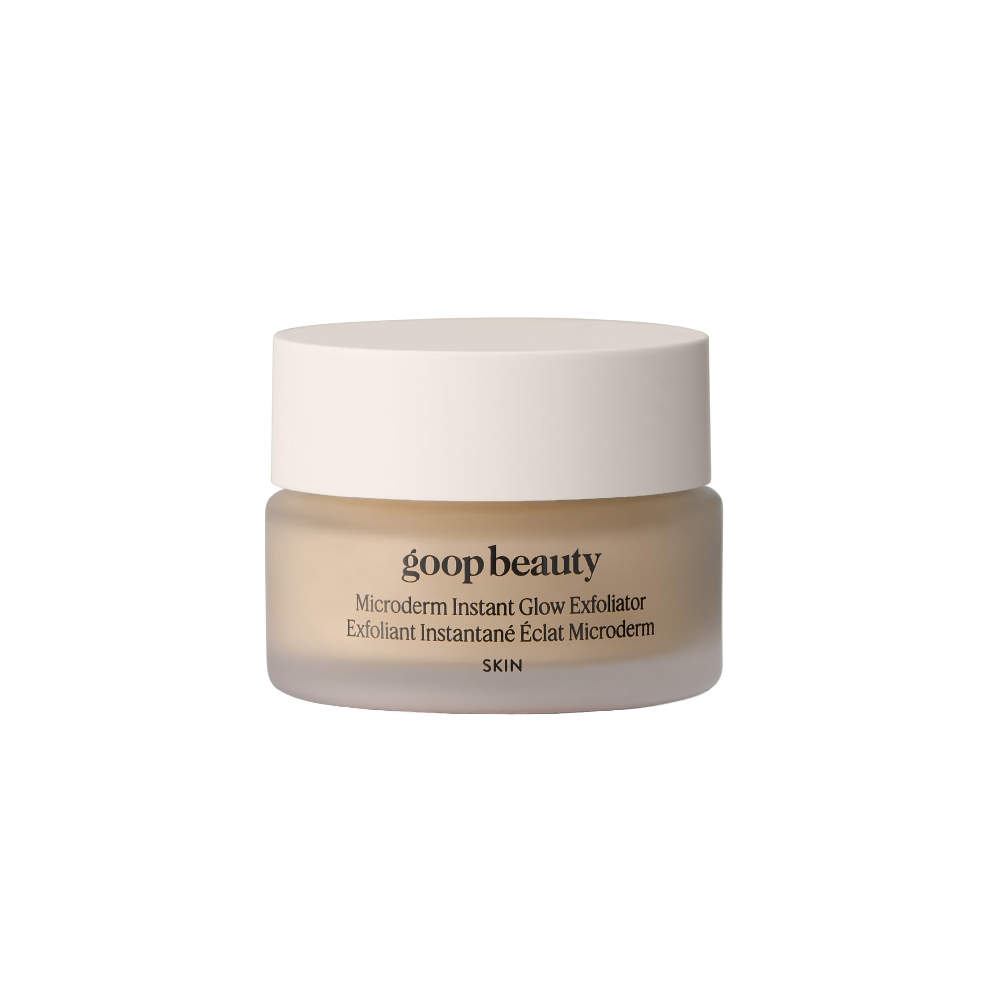 goop Beauty Microderm Exfoliator tube close-up for smooth skin