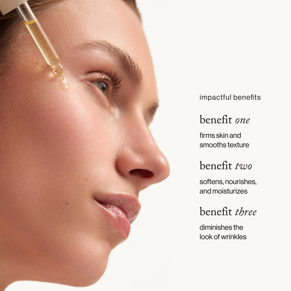 Goop Beauty Nutrient Face Oil dropper highlights precise, measured application for a radiant glow.