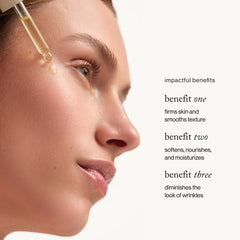Goop Beauty Nutrient Face Oil dropper highlights precise, measured application for a radiant glow.