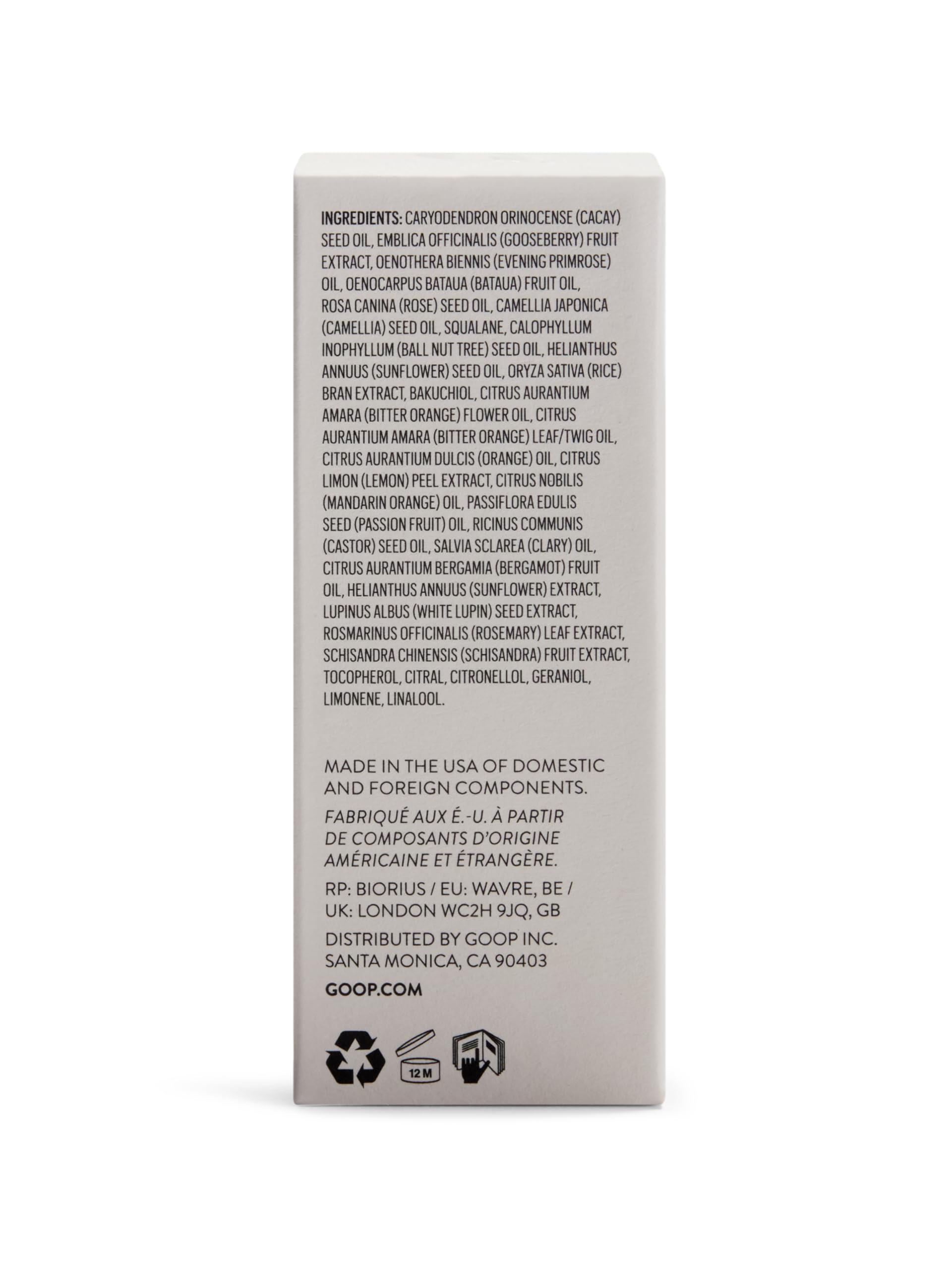 Goop Beauty Nutrient Face Oil jar close-up signals clean, cruelty-free formulation.