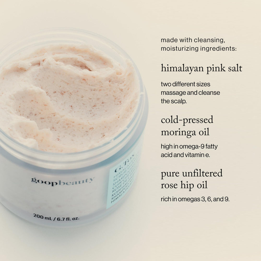 goop Beauty Scalp Scrub Shampoo scalp massage application cleanses scalp