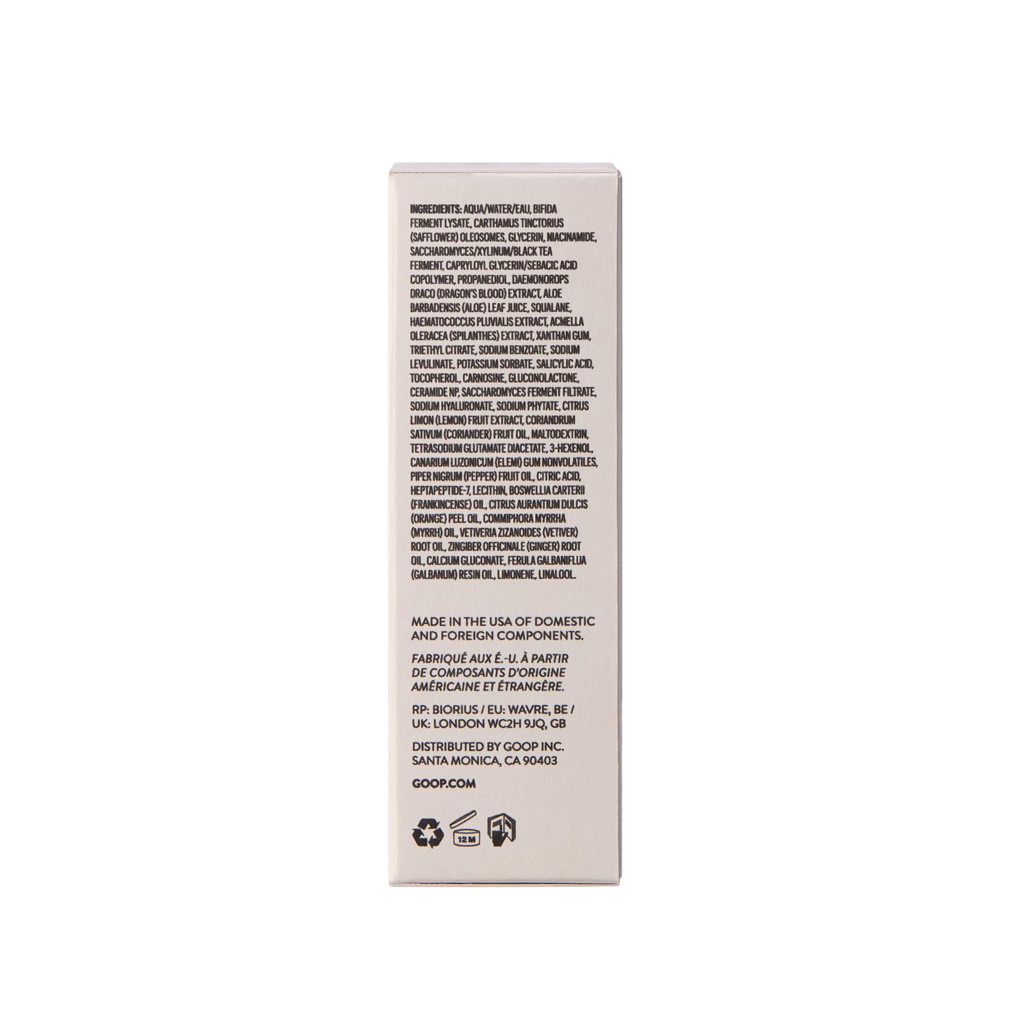 Goop Peptide Serum being squeezed into hand illustrates application and immediate hydration.