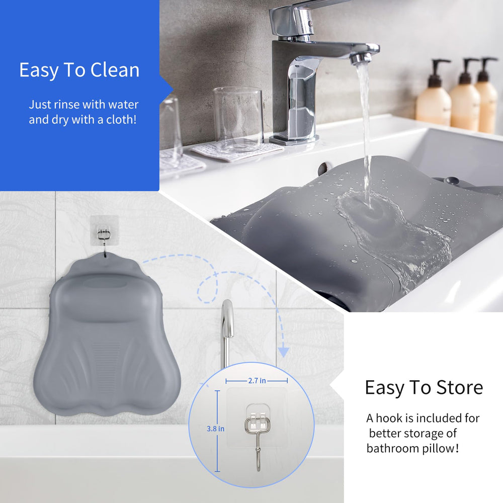 Goowin grey color pillow matches modern bathroom aesthetics