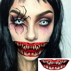 Goromon joker clown tattoo for festival costumes and eye-catching flair.