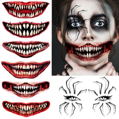 Goromon spider web eye tattoo design for Halloween makeup and dramatic look.