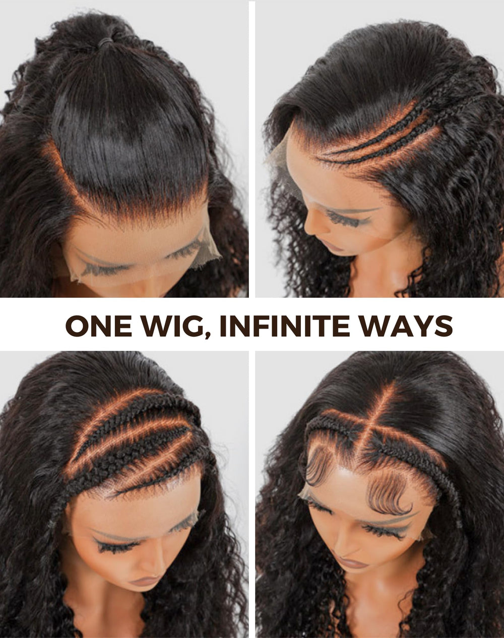 Gorpo deep-wave 30in color-ready wig shows dye and bleach compatibility.
