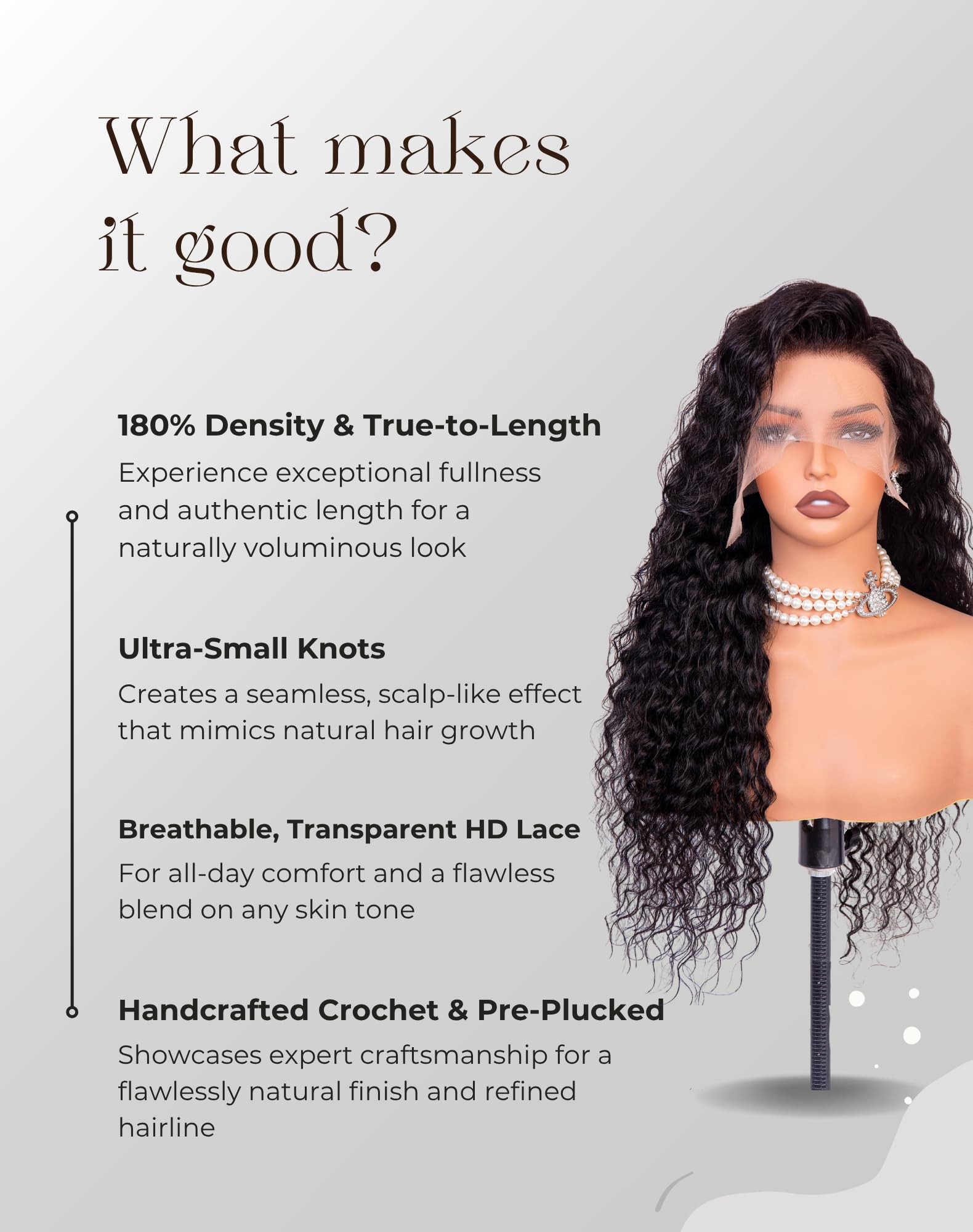 Gorpo deep-wave 30in HD lace-front wig natural part shows invisible blend.