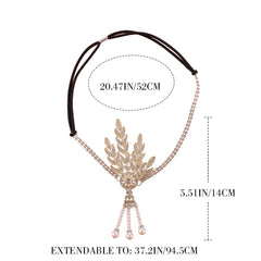 GORTIN flapper headband features adjustable ribbon for comfortable all-day wear.
