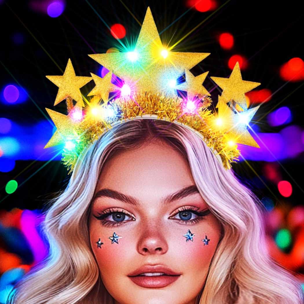 GORTIN star headband worn by model showing secure fit