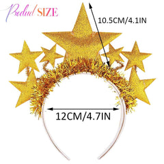 GORTIN gold star headband close-up LED detail for cosplay