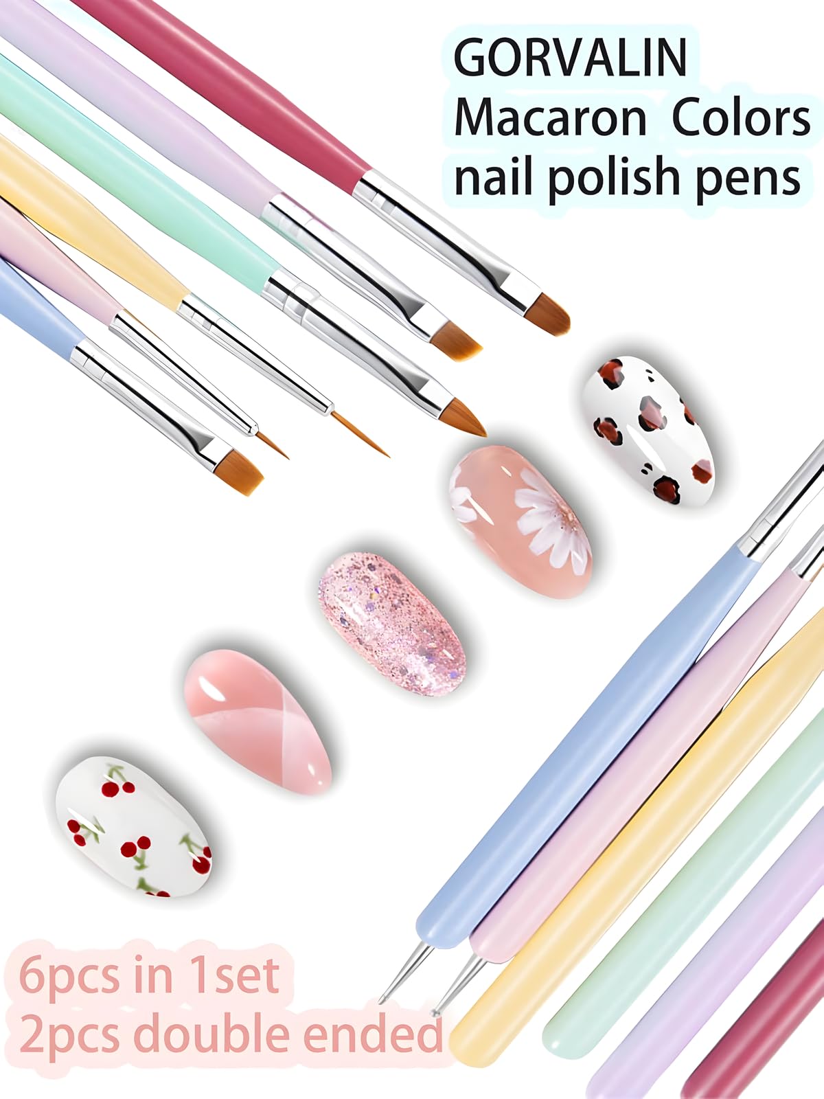 Gorvalin white gel nail polish for classic French tips.