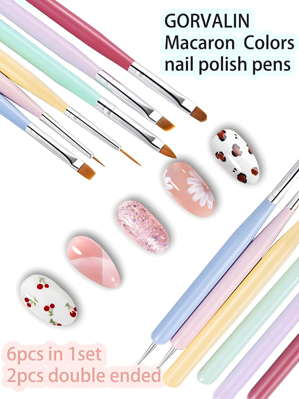 Gorvalin white gel nail polish for classic French tips.