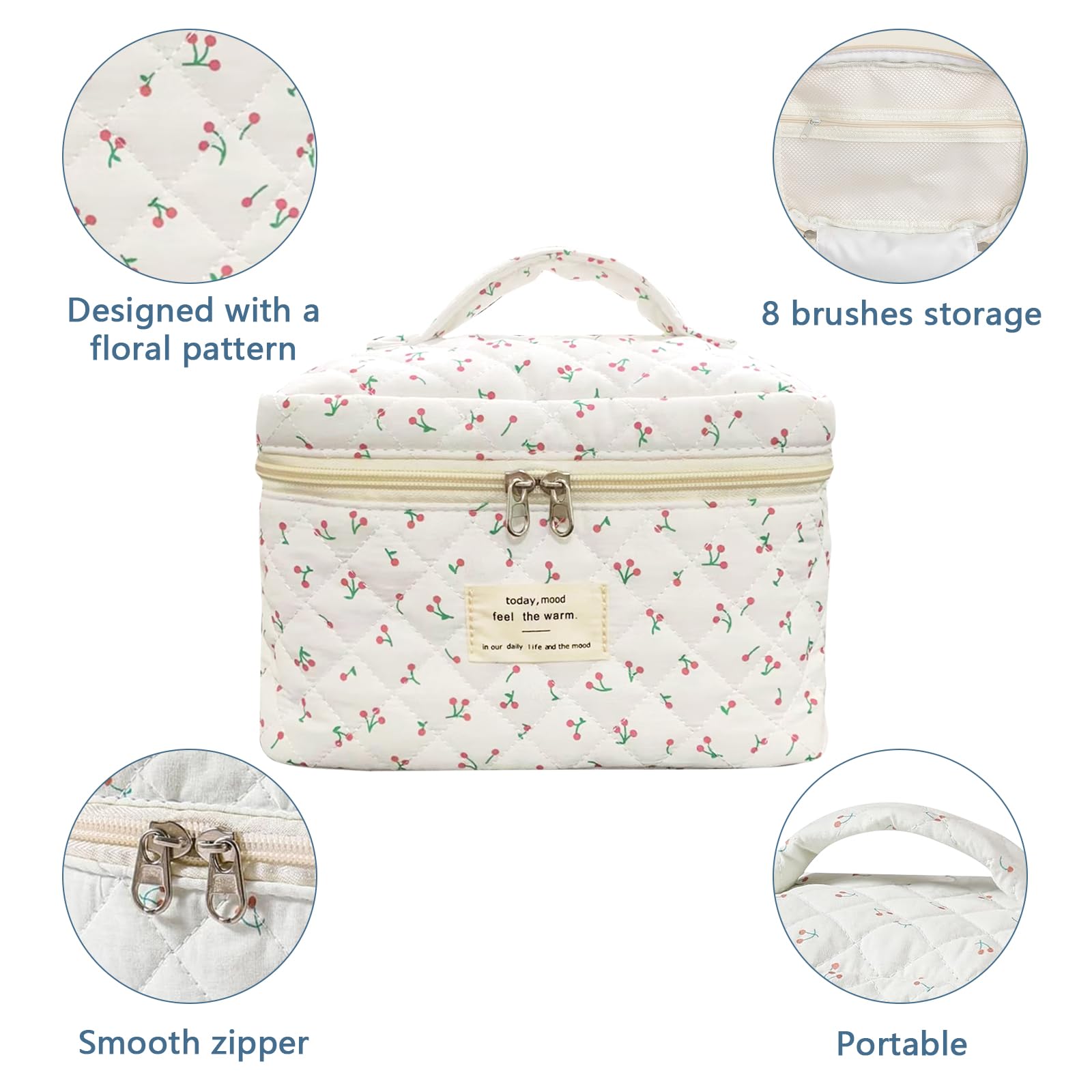 Gosect travel cosmetics organizer interior demonstrates organized compartments