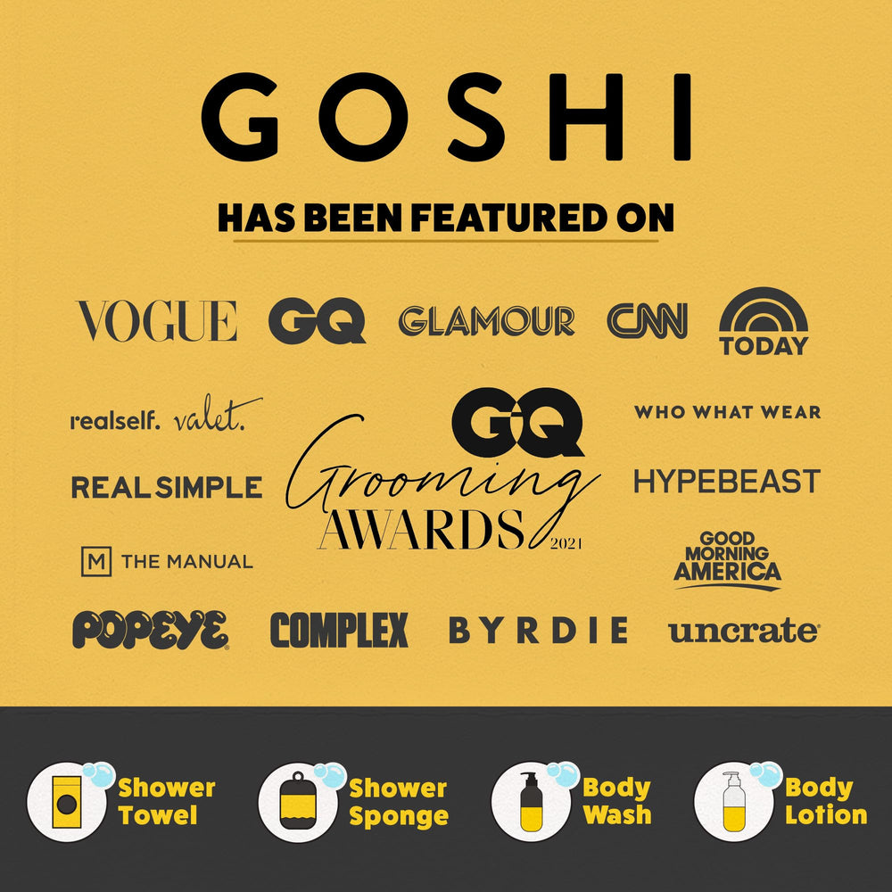 GOSHI Exfoliating Shower Sponge rapid-dry material aids quick air-drying after each shower