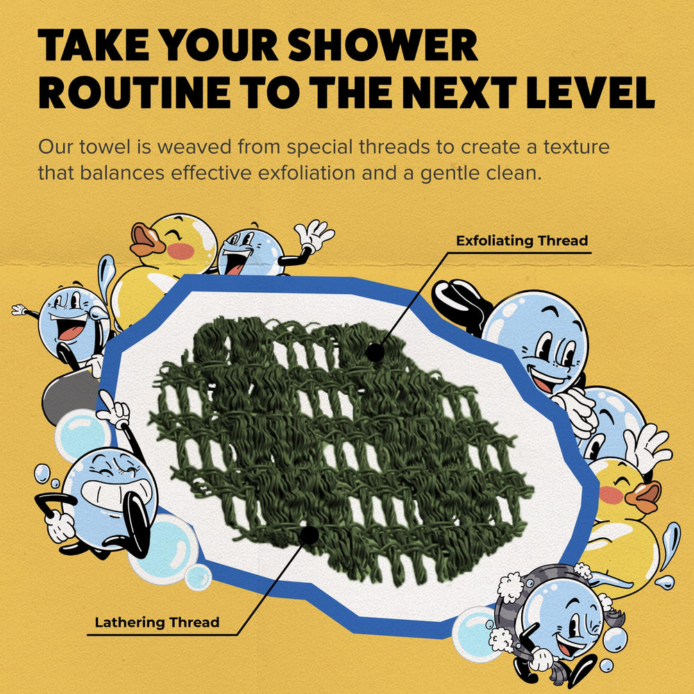 GOSHI exfoliating towel made-in-japan-gunma showcases craftsmanship and premium materials.