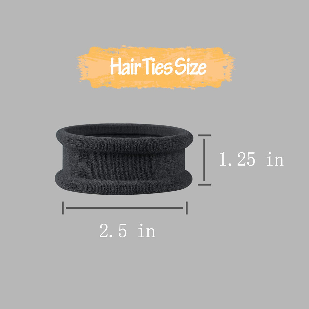 GOSICUKA large hair ties for thick hair shown wrapped around a ponytail for durable hold.
