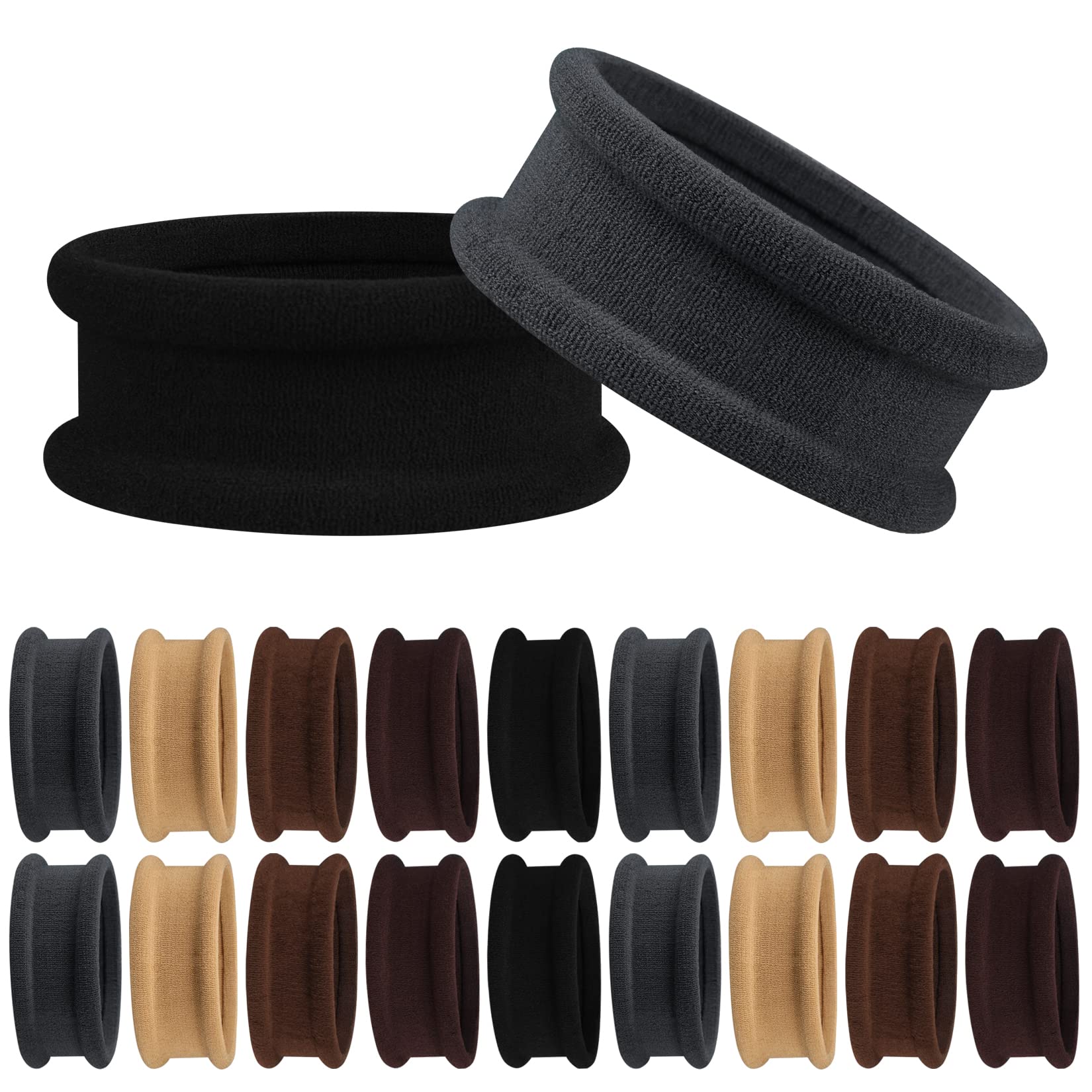 GOSICUKA thick seamless hair tie close-up showing soft cotton fabric for gentle hold.