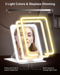 Gospire 10x magnifying mirror supports precise eyelash and eyeliner work.