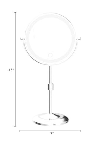 Gospire 7-inch mirror with three color lights for realistic makeup previews.