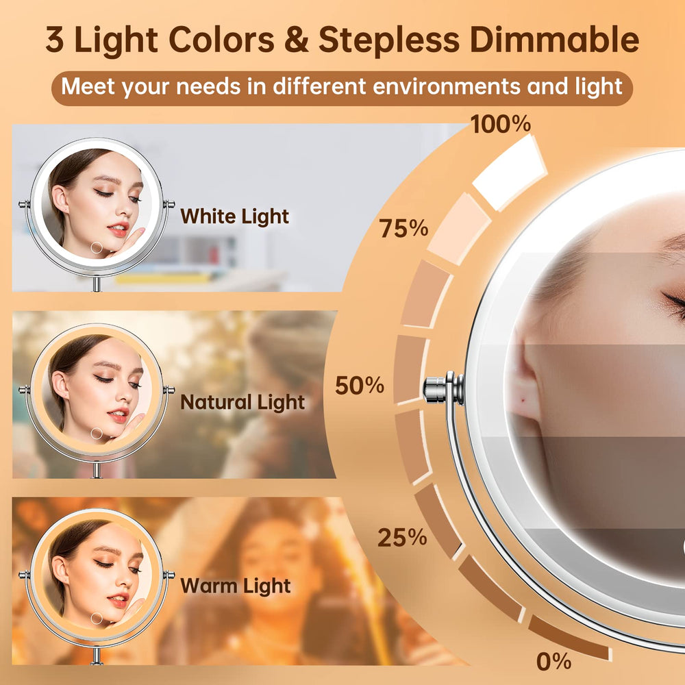 Gospire 7-inch mirror with 360-degree swivel for versatile angles.