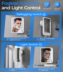 Gospire 6.3x7.9 inch fogless mirror designed for precise grooming